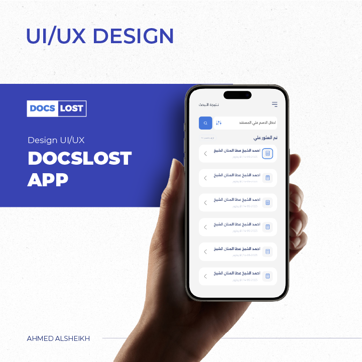 DOCSLOST App | Design UI/UI